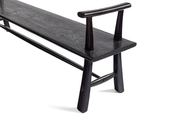 Expresso Bench Reclaimed Teak with one piece top and sides - Image 2